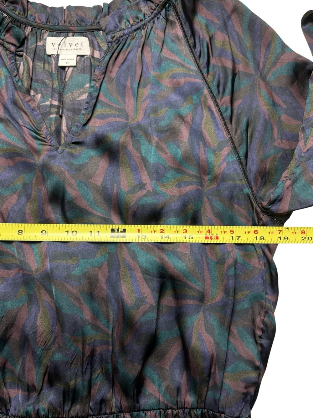 NWOT Velvet by Graham & Spencer Maine Drop-Waist Mini Dress Sonoma Print Size M - Picture 8 of 13
